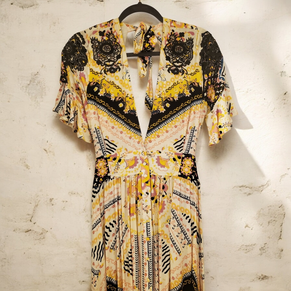 NWT Free People Coco Printed Maxi Dress Size M - Picture 6 of 11